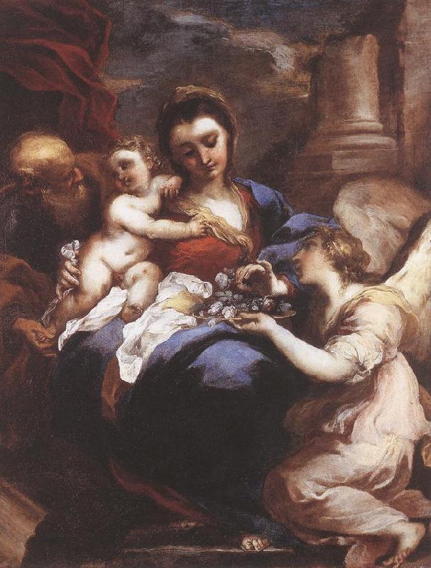 CASTELLO, Valerio Holy Family with an Angel fdg